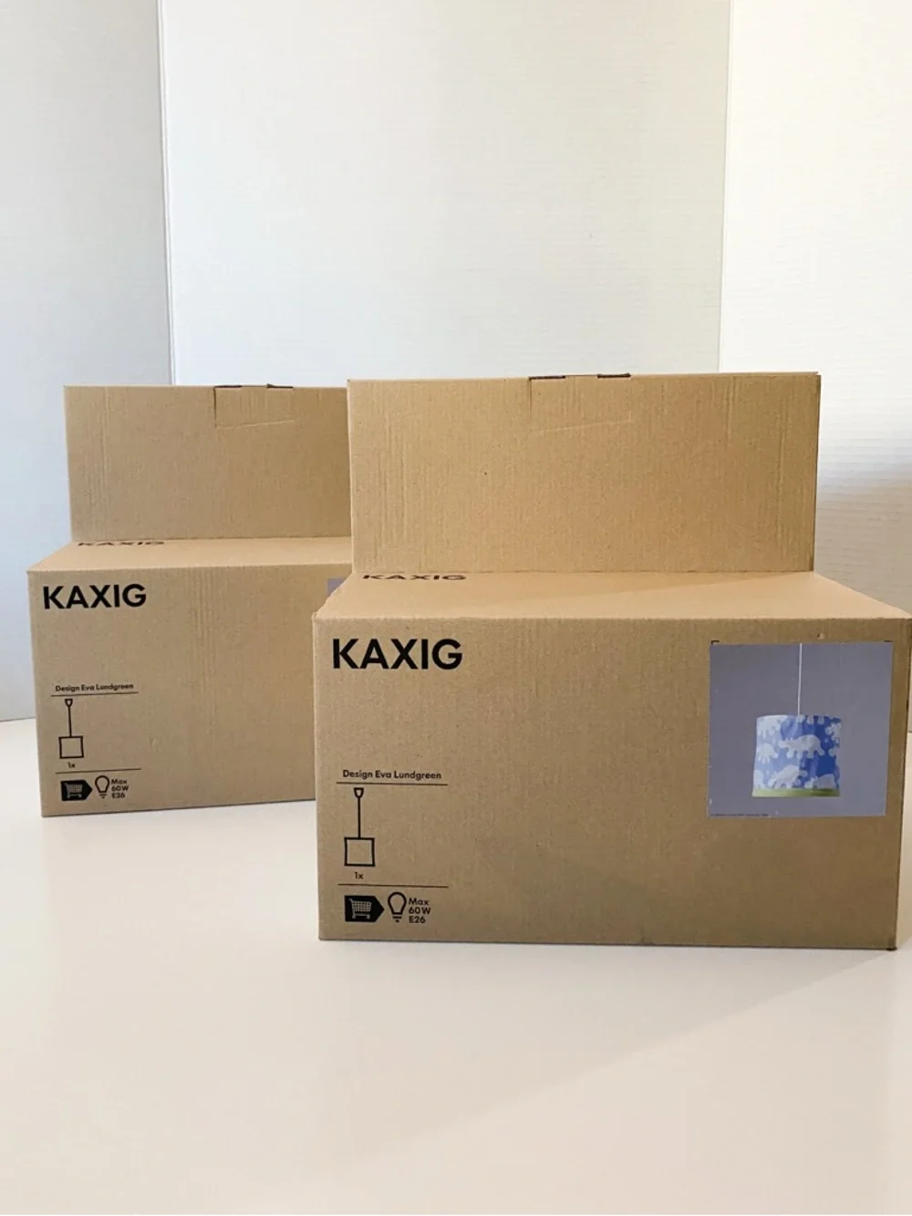 NEW IN BOX IKEA KAXIG hanging lampshade hippo design, bundle of 2
